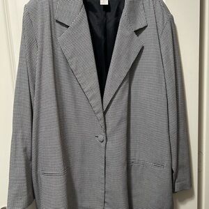Black and White Houndstooth Jacket/Blazer Willow Ridge 26W